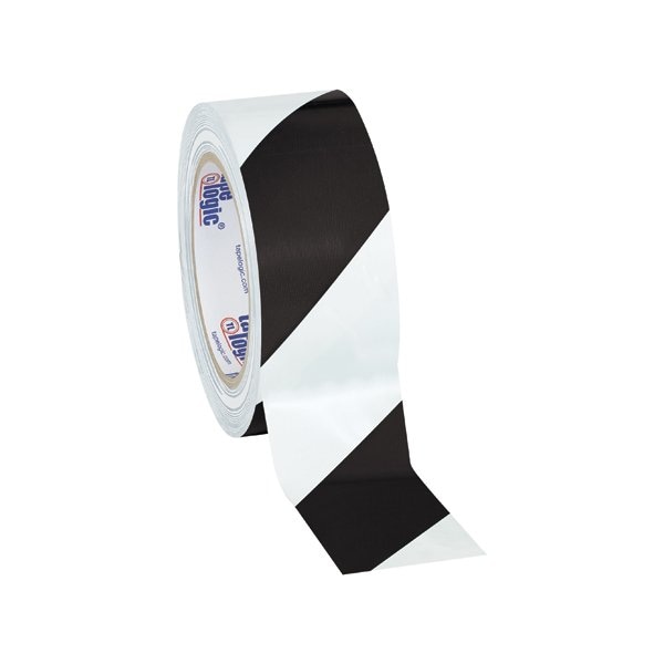 Tape Logic 2'' x 36 yds. Black/White Tape Logic Striped Vinyl Safety Tape, 24PK BUY00019989 - main